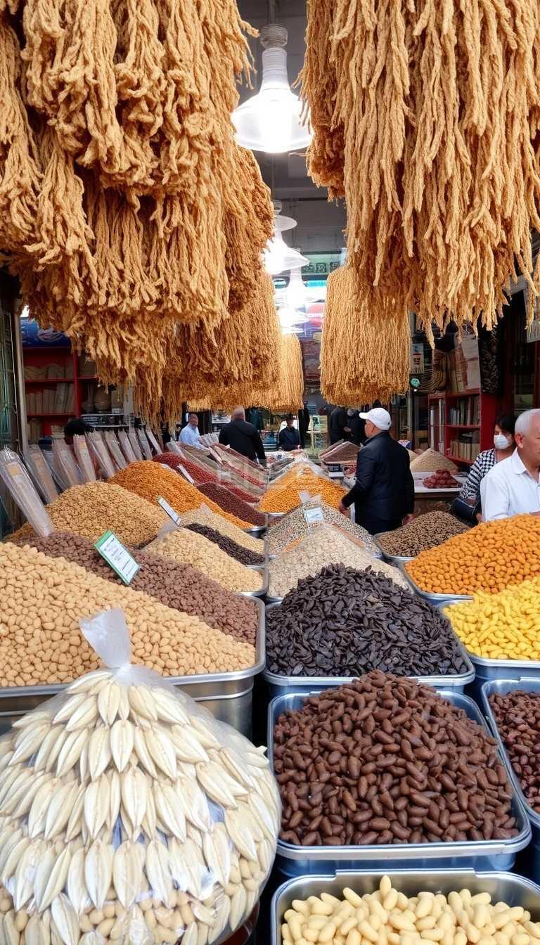 塔什干乔苏集市 干食品的诗意陈列与风味的延续